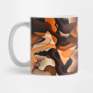 Wavy orange and brown Mug